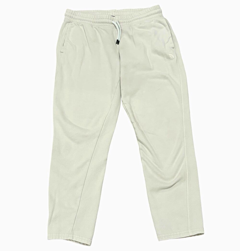 The North Face Women's Fleece Jogger Pants Size L White Elastic Waist Pockets
